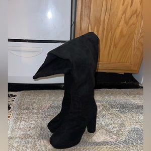 Thigh High Black Boots Women's Size 9